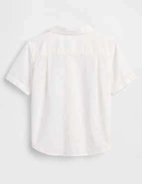 Camisa casual de lino manga corta para niño