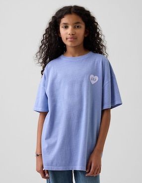 Playera manga corta para niña
