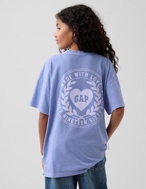 Playera manga corta para niña
