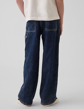 Jeans carpenter baggy lavado obscuro para niño