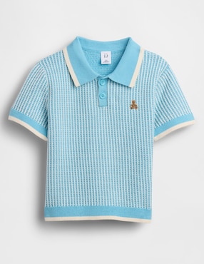 Playera tipo polo de algodón para niño