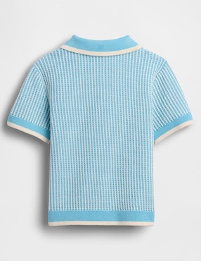 Playera tipo polo de algodón para niño