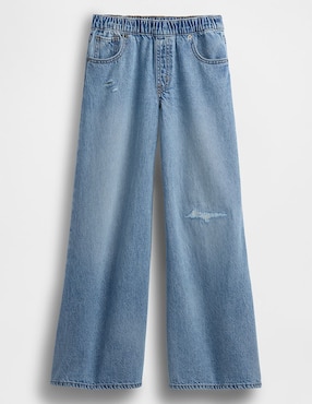Jeans baggy lavado claro para niña