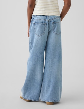 Jeans baggy lavado claro para niña