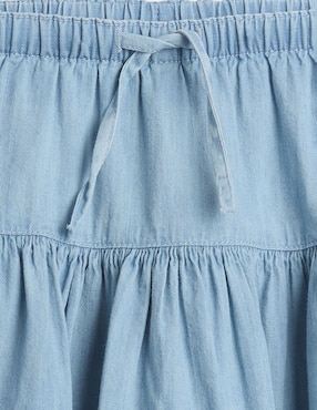 Falda short de mezclilla para niña