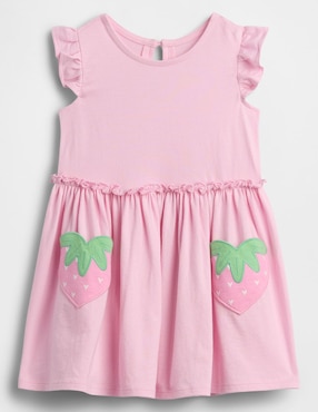 Vestido manga mariposa para niña