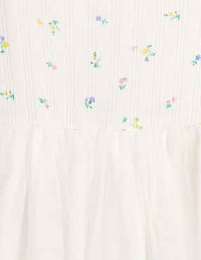 Vestido manga regular para niña