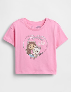 Playera manga corta para niña