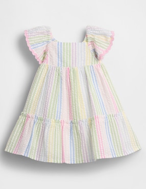 Vestido manga mariposa para bebé niña