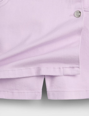 Falda short de mezclilla para niña