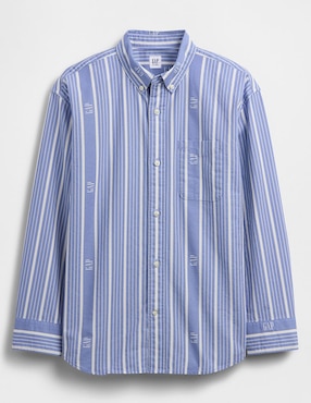 Camisa casual de algodón manga larga para niño