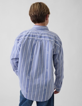 Camisa casual de algodón manga larga para niño