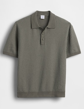 Playera tipo polo de algodón para niño