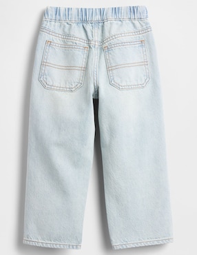 Jeans cargo baggy lavado medio para niño