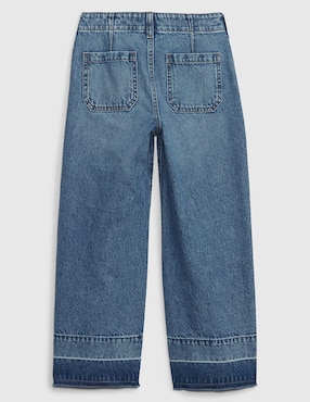 Jeans flare lavado medio para niña