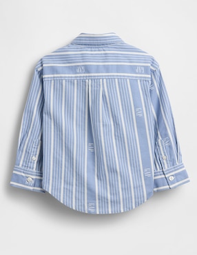 Camisa casual de algodón manga larga para bebé niño