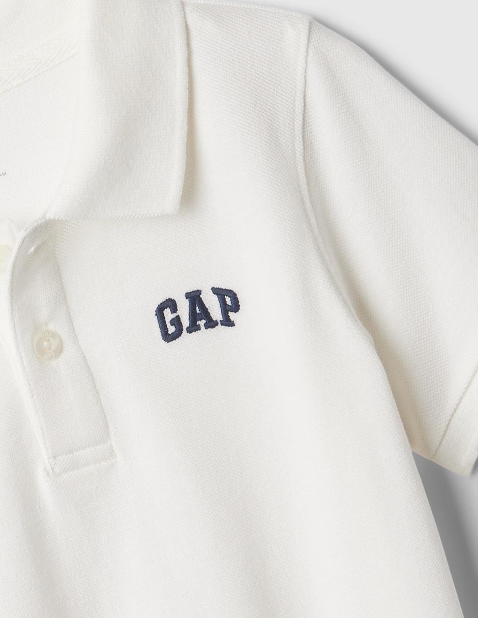 Playera tipo polo de algodón para bebé niño 3