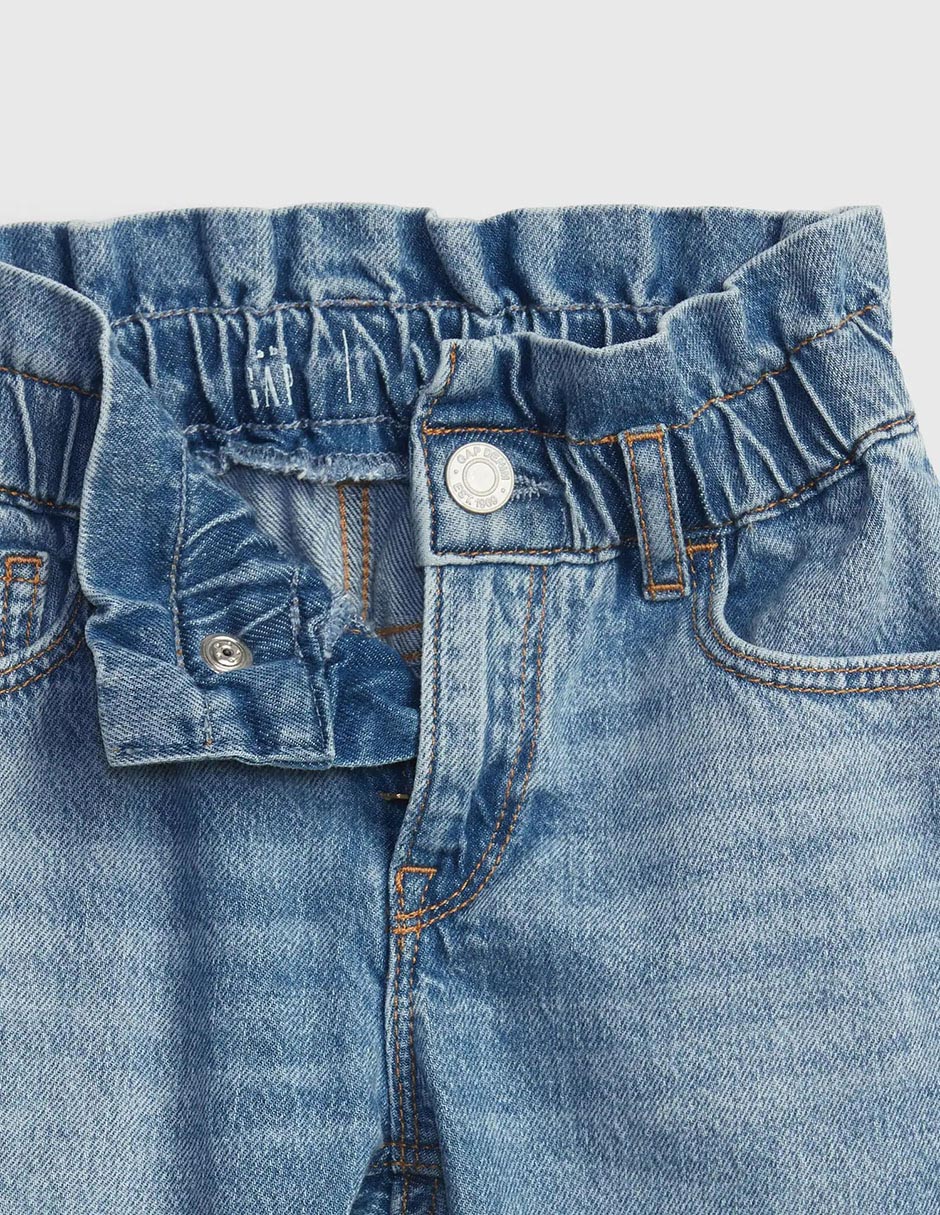 Jeans relaxed straight lavado claro para niña 3