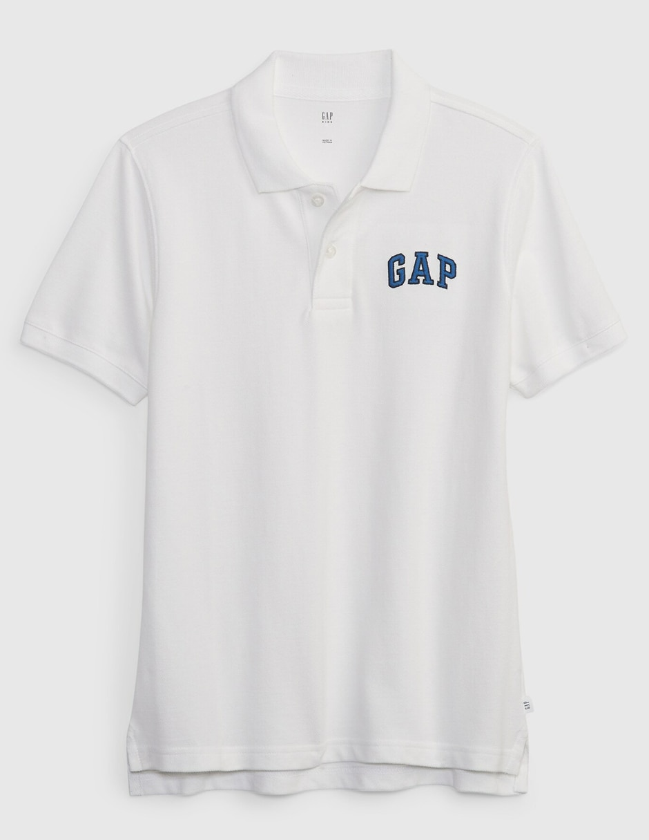 Playera tipo polo de algodón para niño