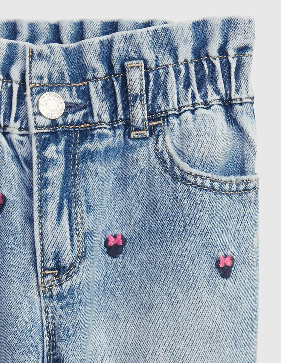 Jeans straight lavado claro para niña 3