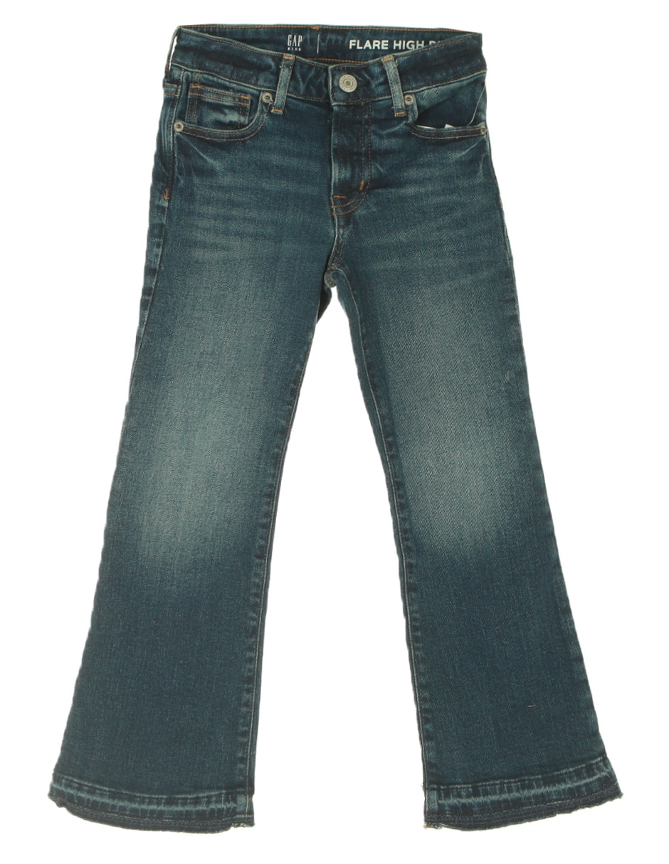 Jeans straight deslavado para niña