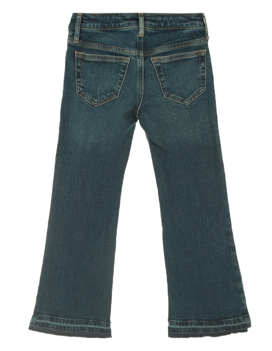 Jeans straight deslavado para niña 2