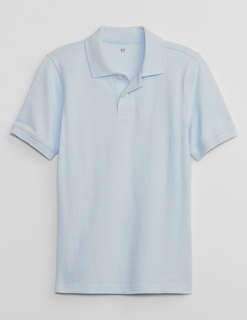 Playera tipo best sale polo blanca niño