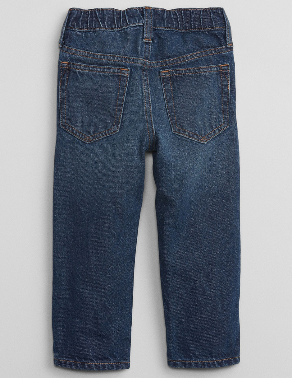 Jeans straight lavado obscuro para niño 2