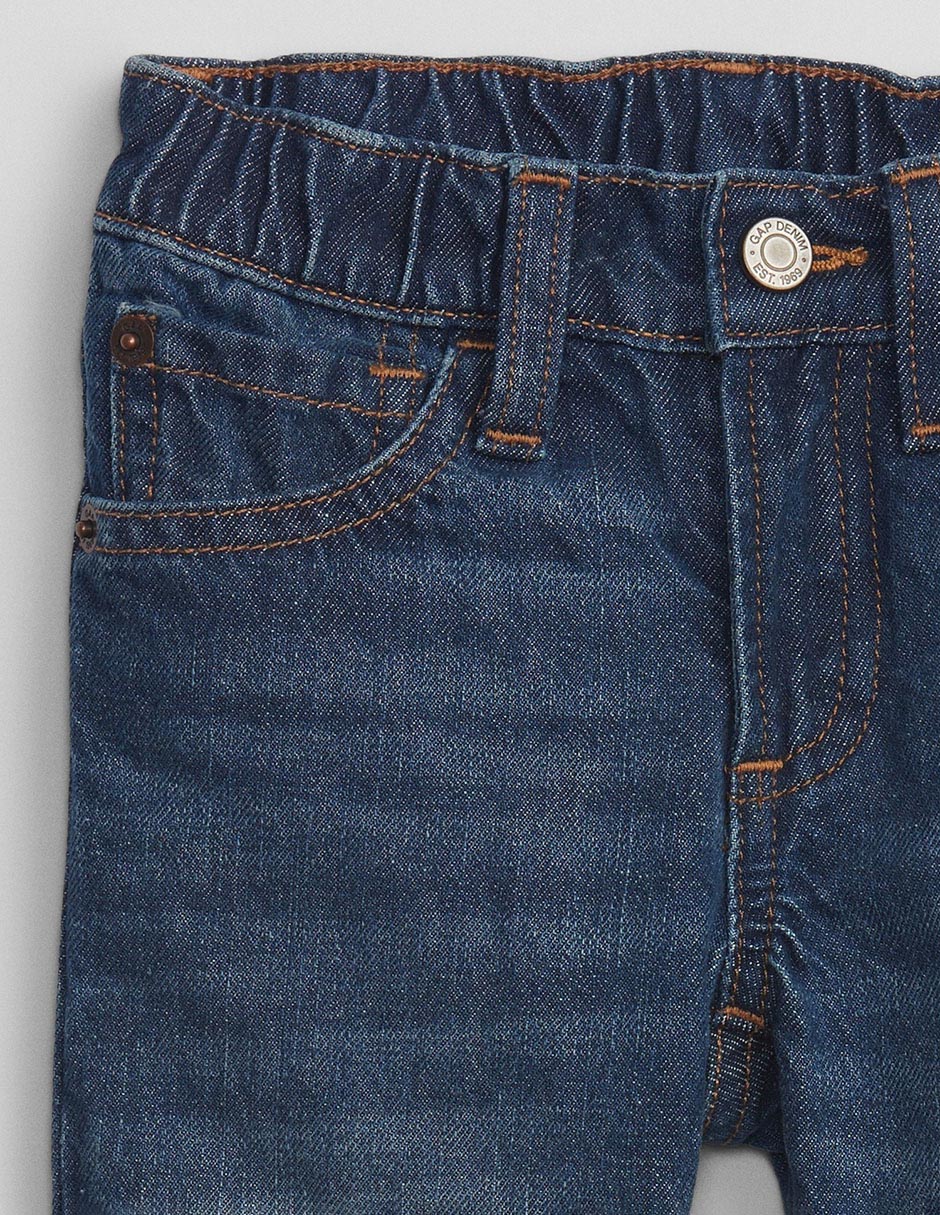 Jeans straight lavado obscuro para niño 3
