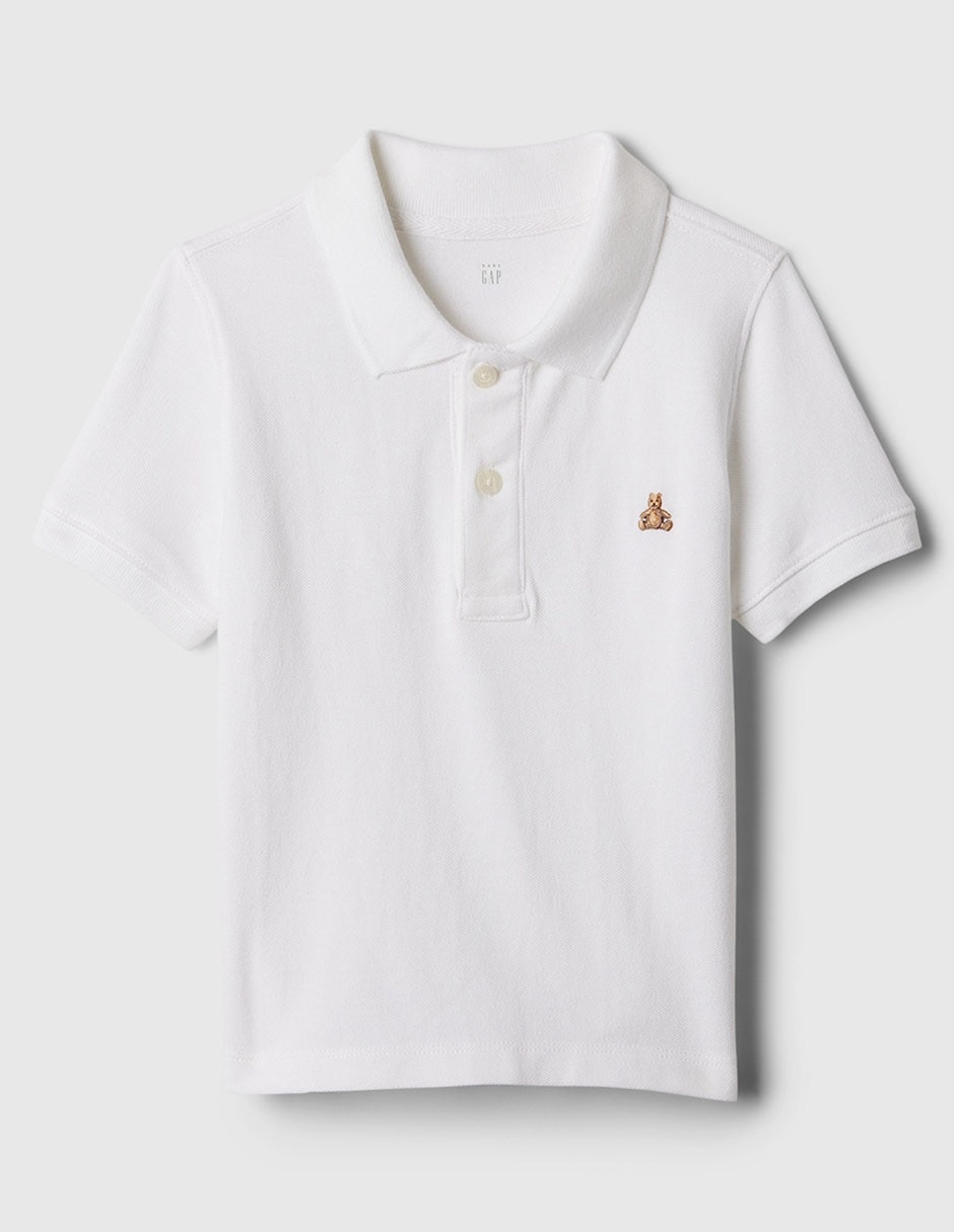 Playera tipo polo de algodón para niño 1