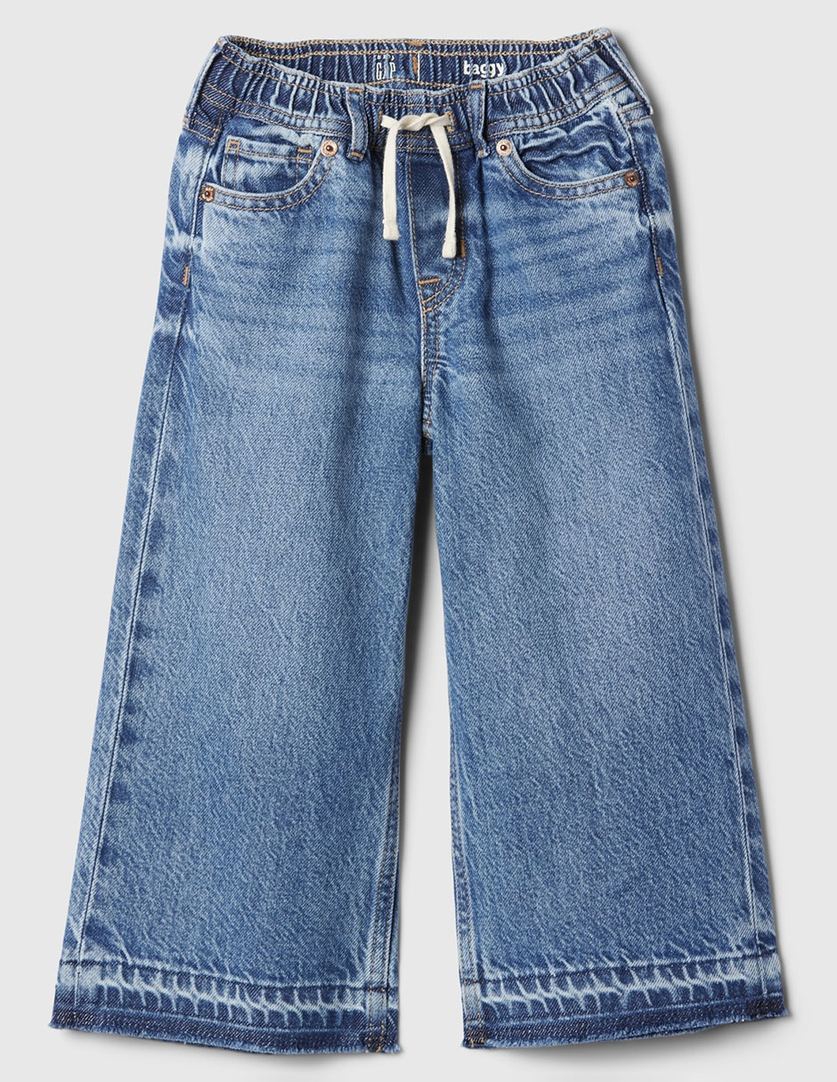 Jeans amplio deslavado para niña Jeans amplio deslavado para niña
