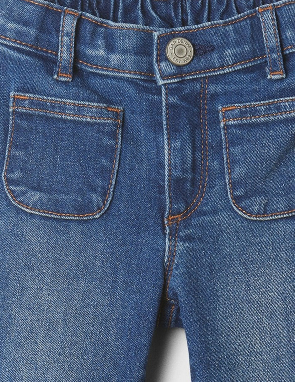 Jeans flare lavado medio para niña 3