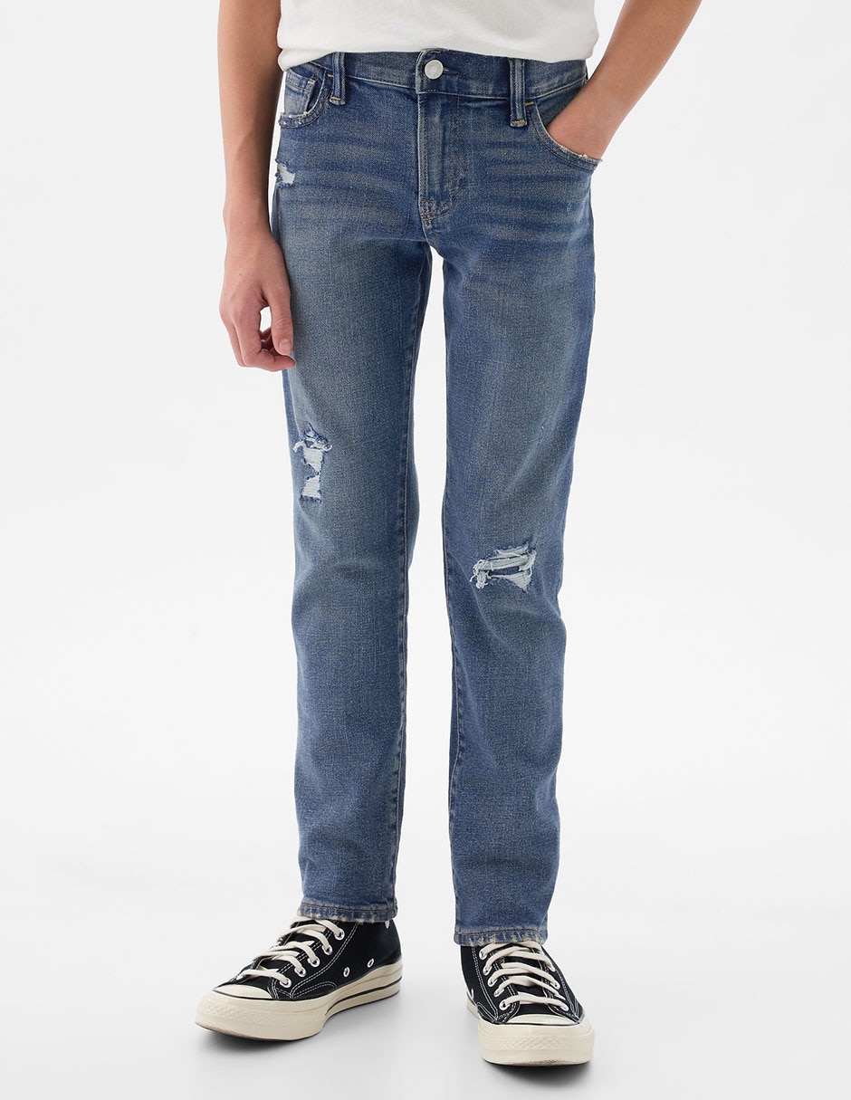 Jeans slim deslavado para niño 1
