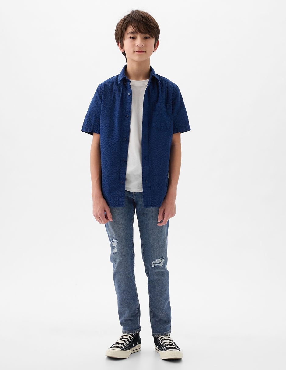 Jeans slim deslavado para niño 2