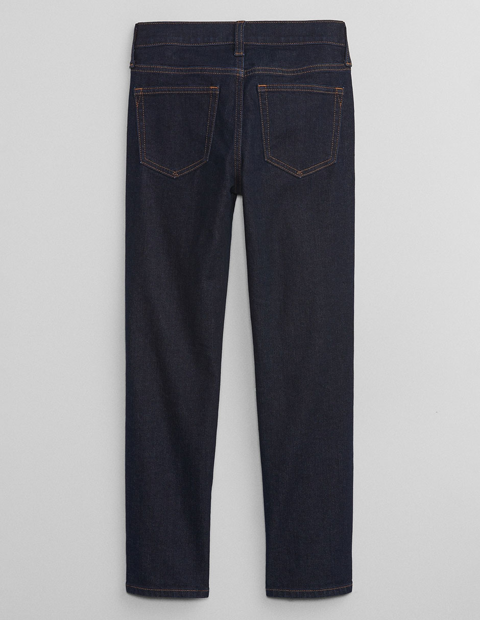 Jeans straight lavado obscuro para niño 2