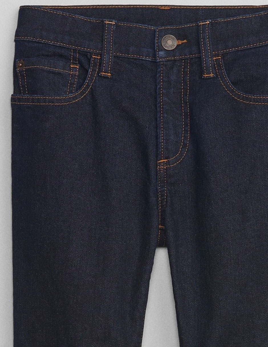 Jeans straight lavado obscuro para niño 3