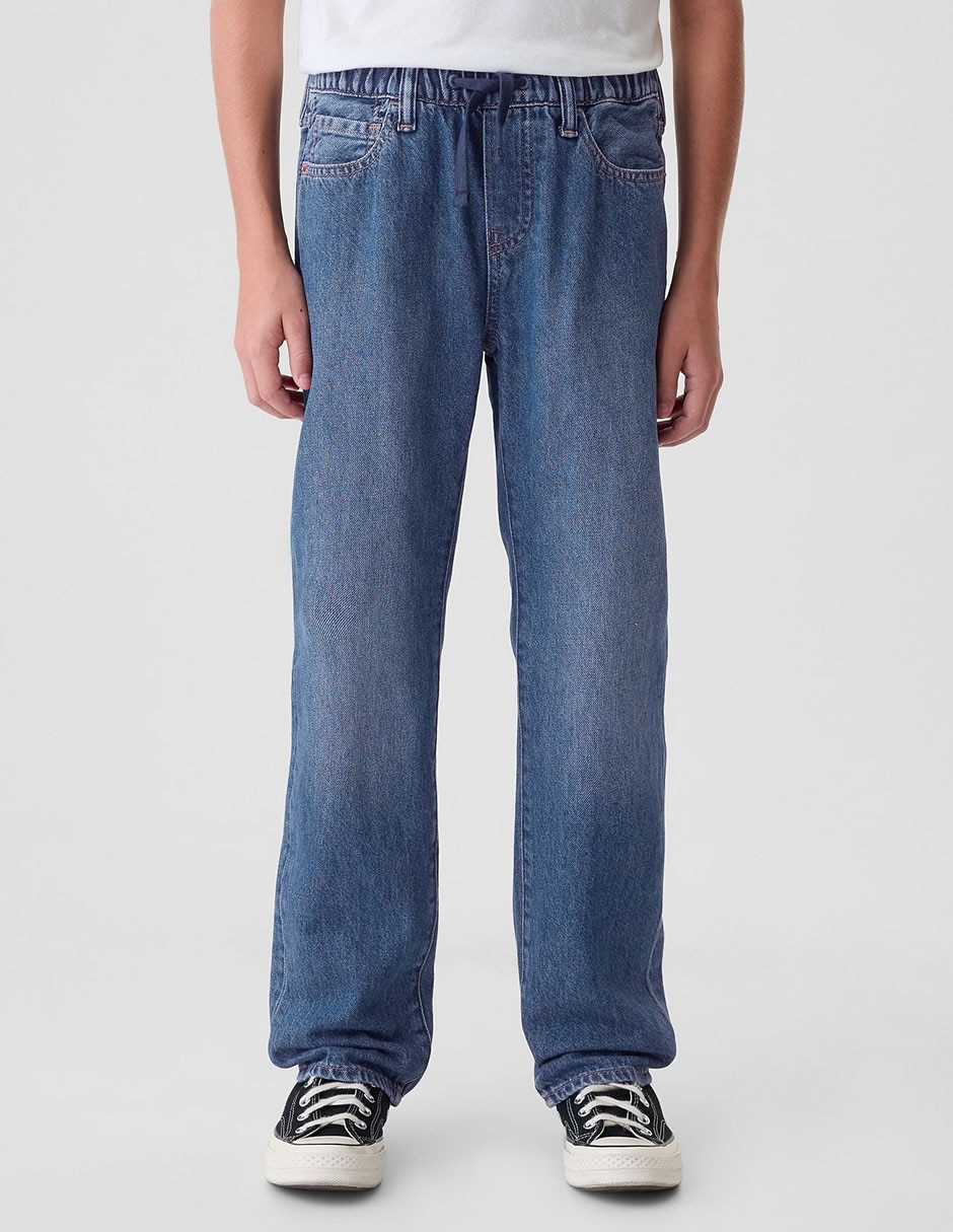 Jeans slim lavado medio para niño