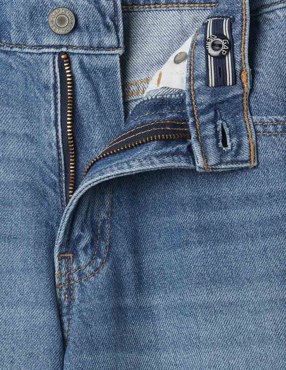 Jeans baggy deslavado para niña 4