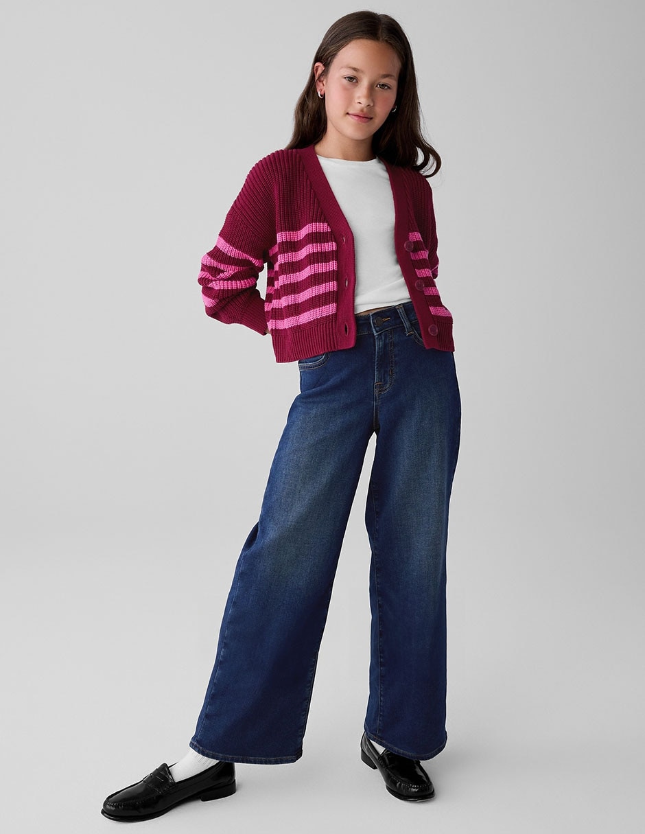 Jeans straight deslavado para niña 3