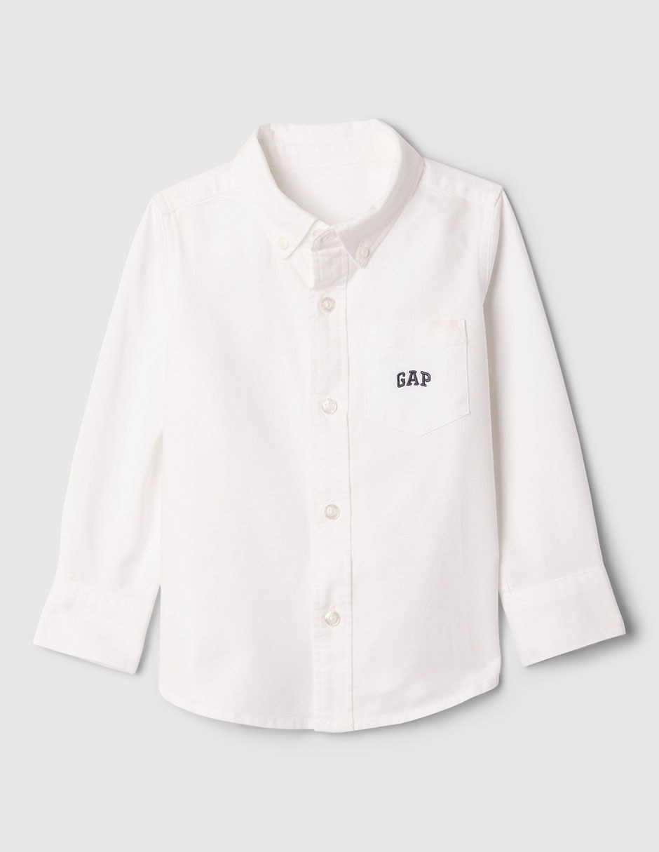 Camisa casual de algodón manga larga para niño 1