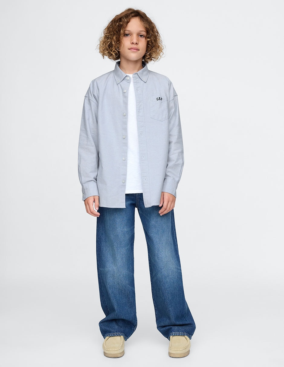 CAMISA GAP 605359 N, 12 AÑOS, AZUL CLARO