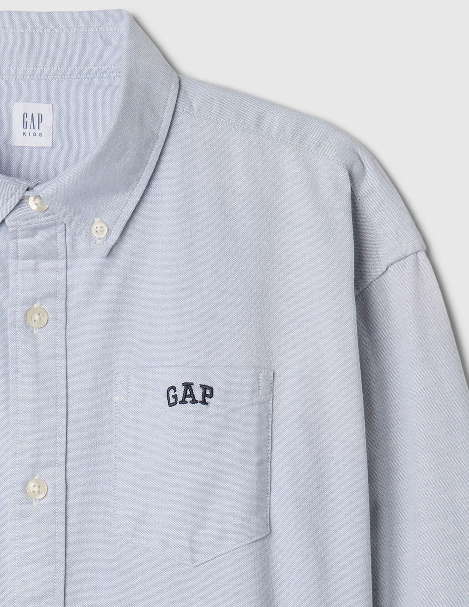 CAMISA GAP 605359 N, 12 AÑOS, AZUL CLARO