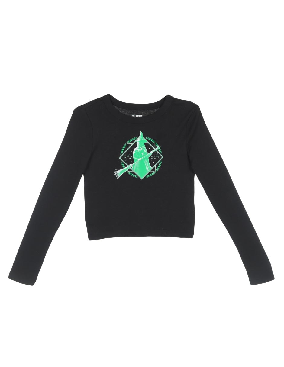 Playera Wicked manga larga para niña
