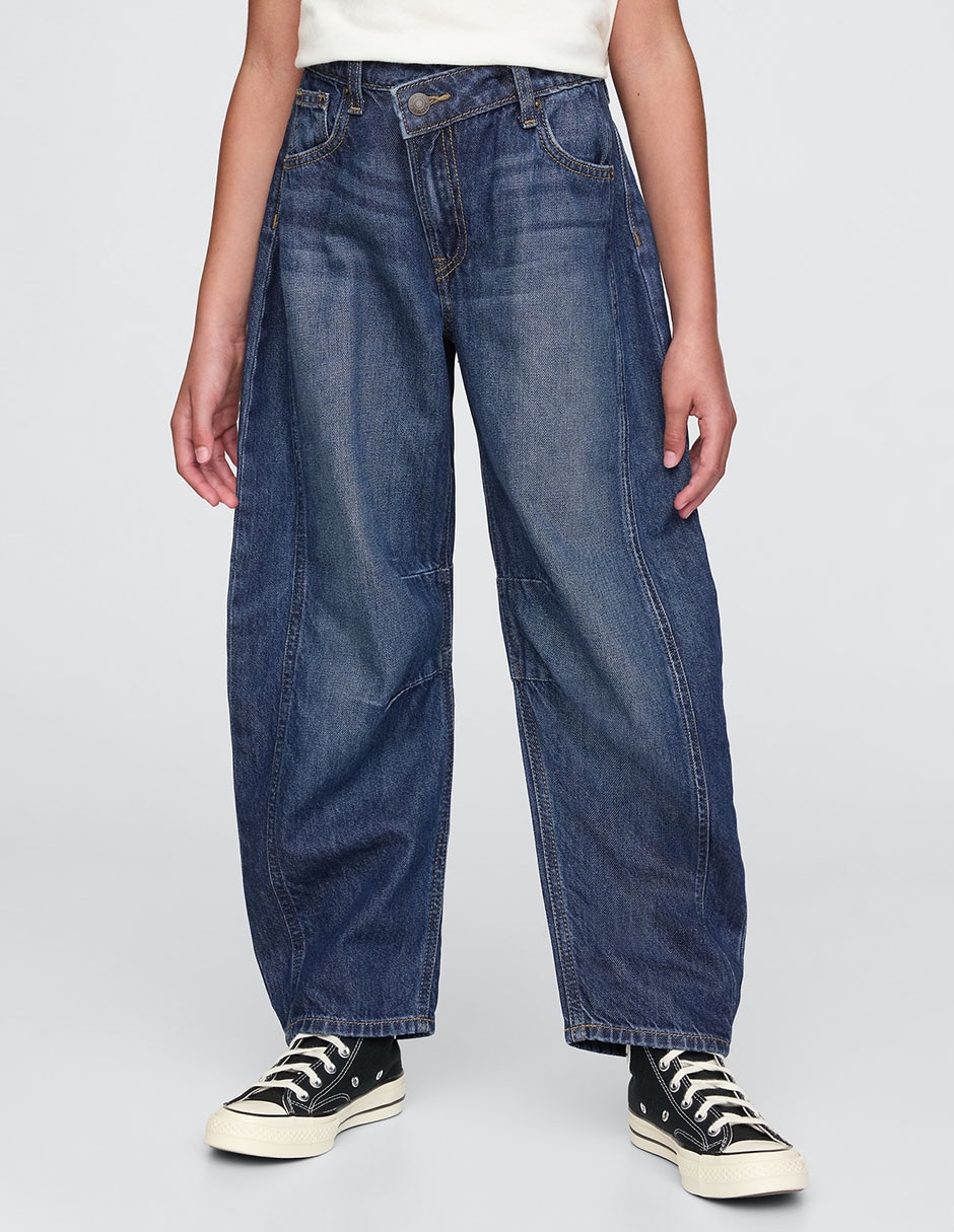 Jeans relaxed baggy lavado medio para niño