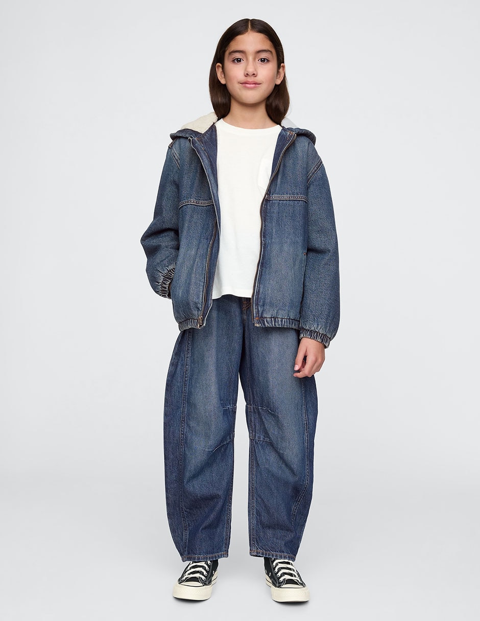 Jeans relaxed baggy lavado medio para niño 2