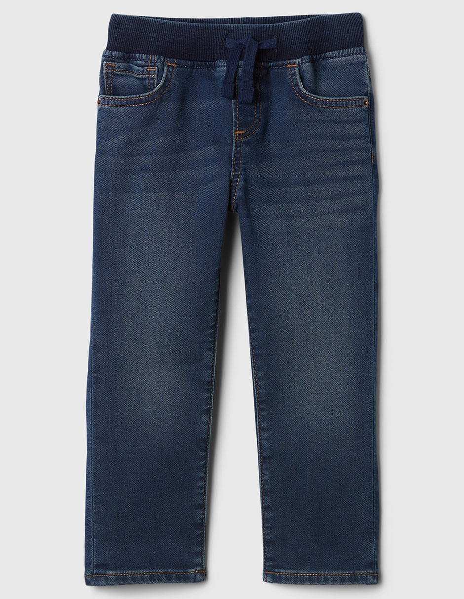 Jeans straight lavado obscuro para niño