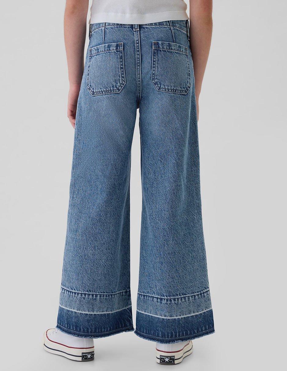 Jeans flare deslavado para niña 3