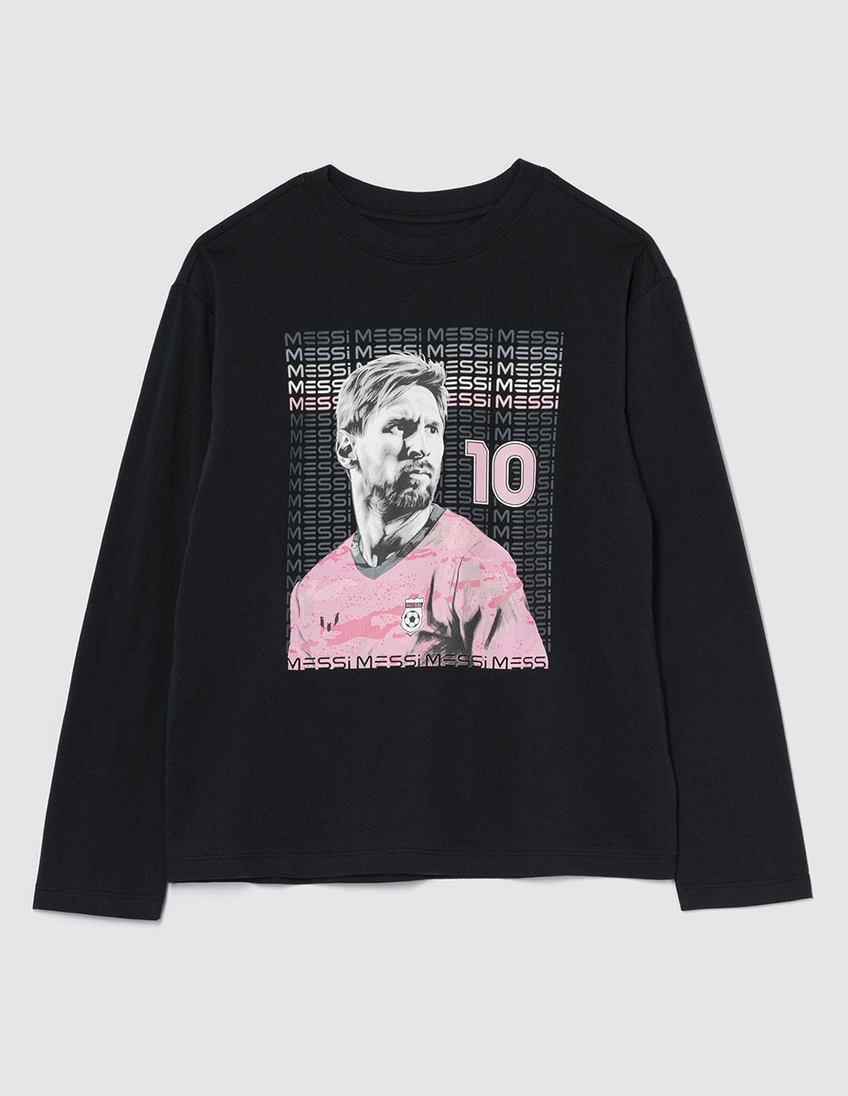 Playera Messi manga larga unisex Playera Messi manga larga unisex