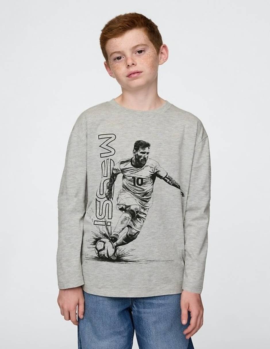 Playera Messi manga larga unisex Playera Messi manga larga unisex