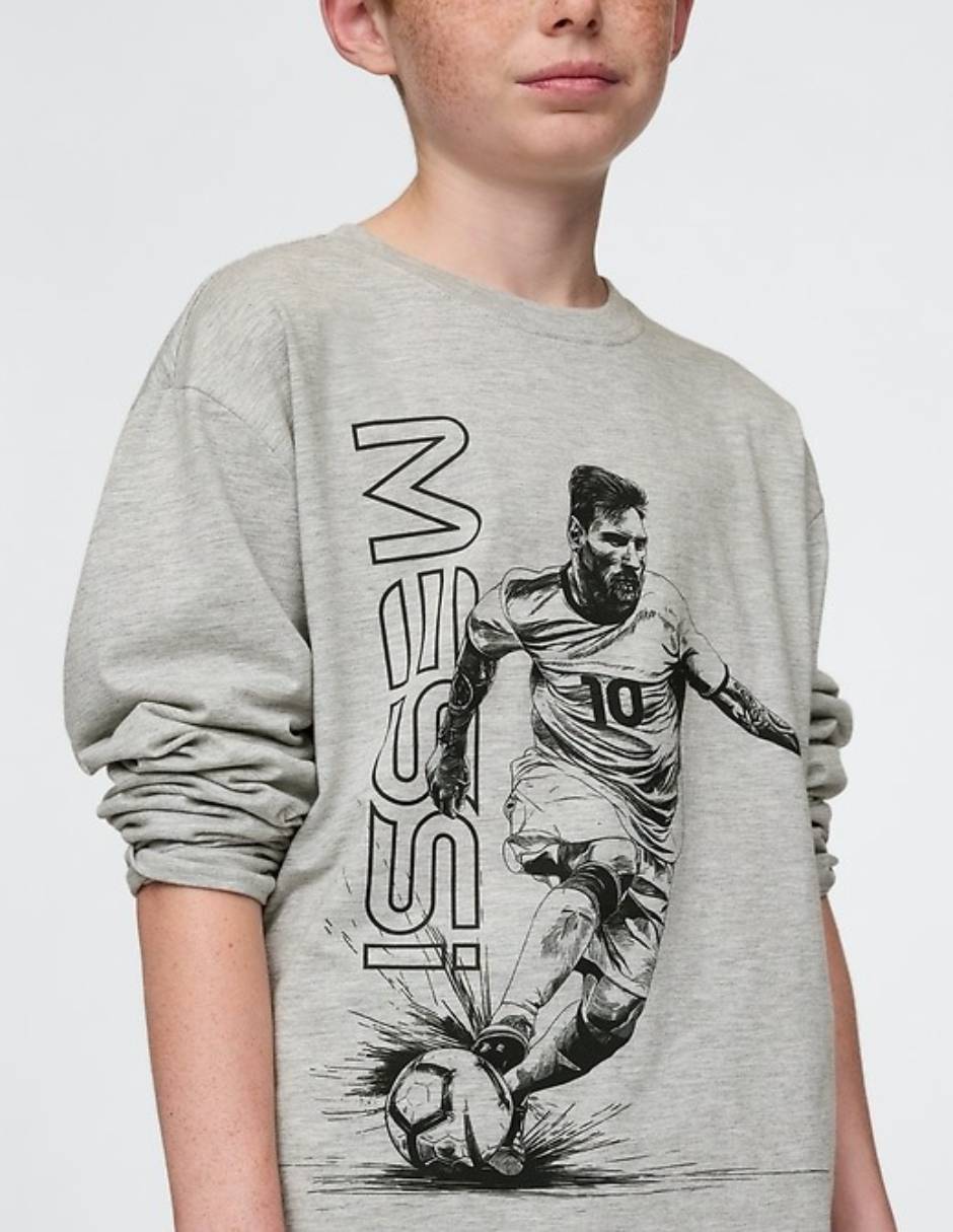 PLAYERA GAP 681821 UNISE, 6-7 AÑOS, GRIS
